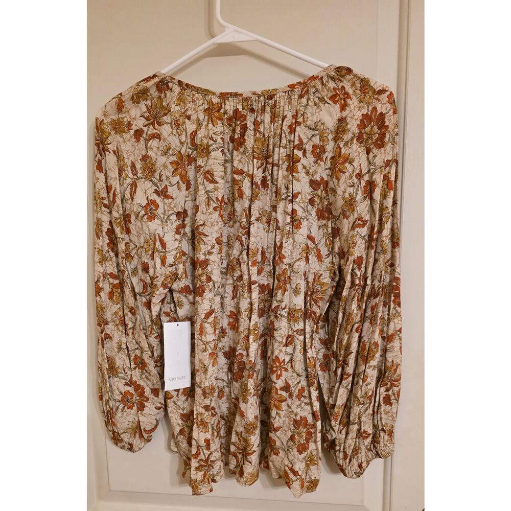 Nwt Karen Kane floral boho peasant blouse - Picture 4 of 6